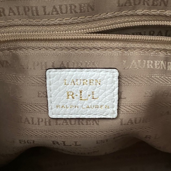 Lauren Ralph Lauren White and Tan Tote Bag - Picture 7 of 10